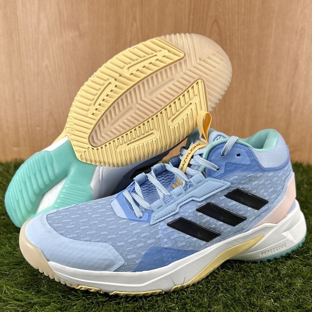 adidas Crazyflight 6 Mid Indoor Glow Blue/Shadow Navy HP7032 Women's Sz 9